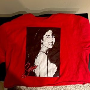 I’m selling a Selena crop top t-shirt.